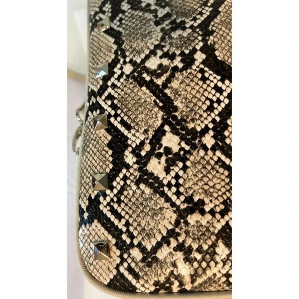 WHBM‎ Computer Carry on Handbag Crossbody Python Snake Reptile Print 15X11X2